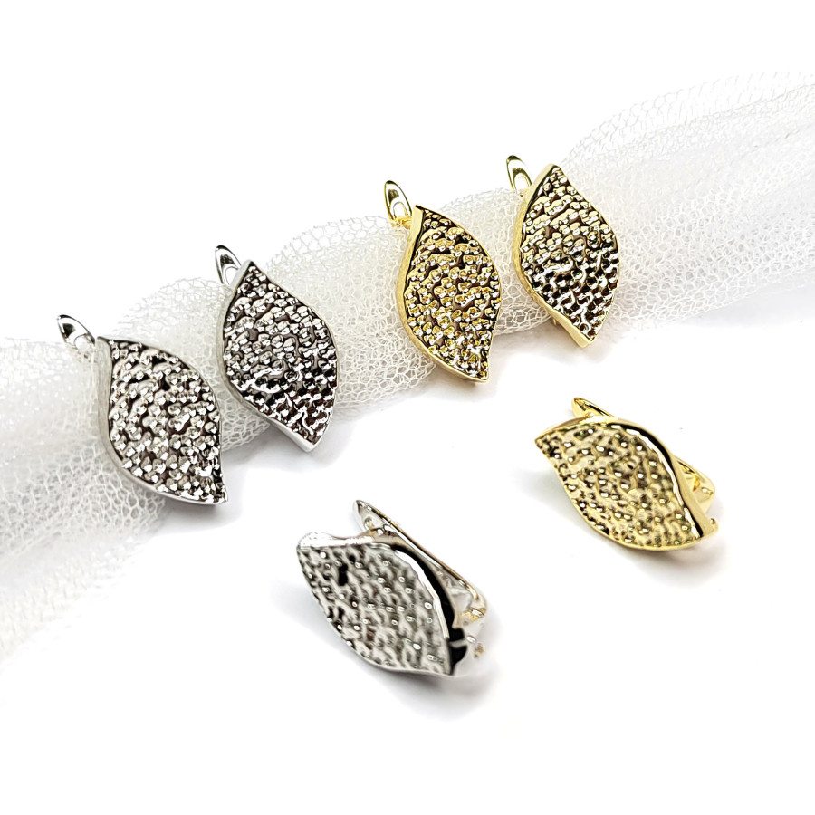 Швензы Ромбики текстурный узор 17х10,5 мм, пара