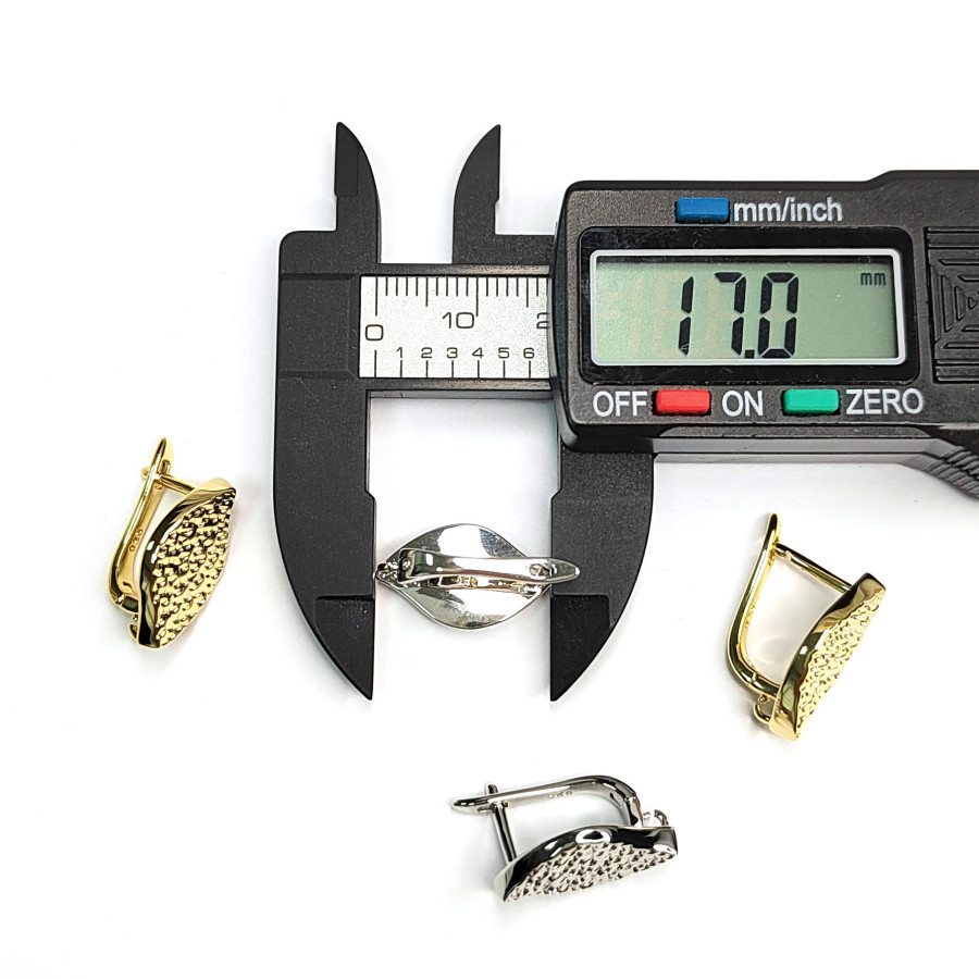 Швензы Ромбики текстурный узор 17х10,5 мм, пара