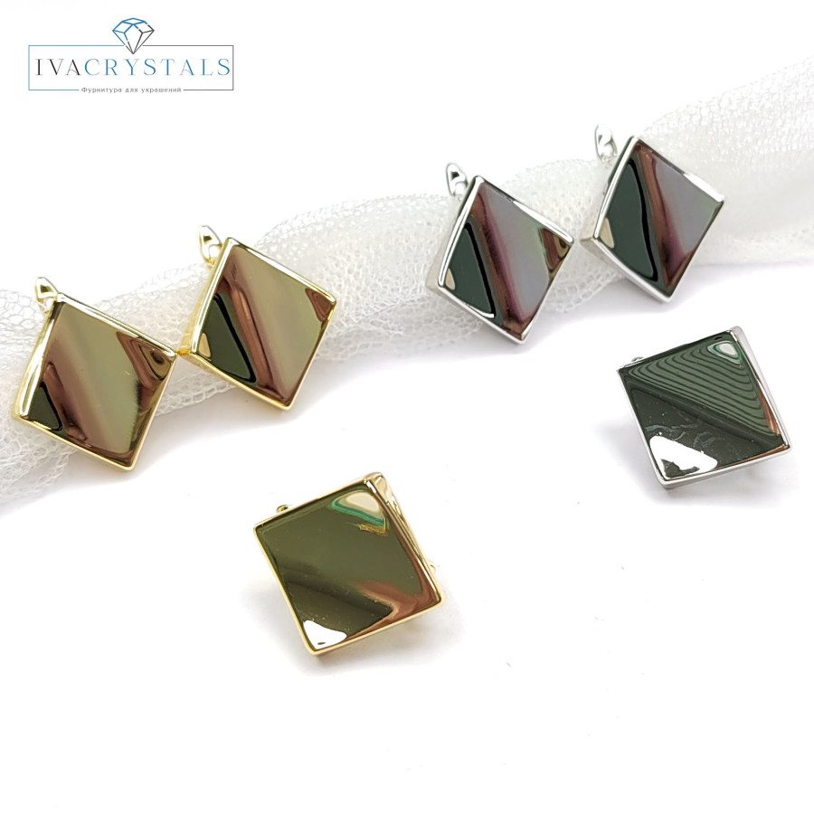 Швензы Ромбы Глянцевые 18х17 мм, пара