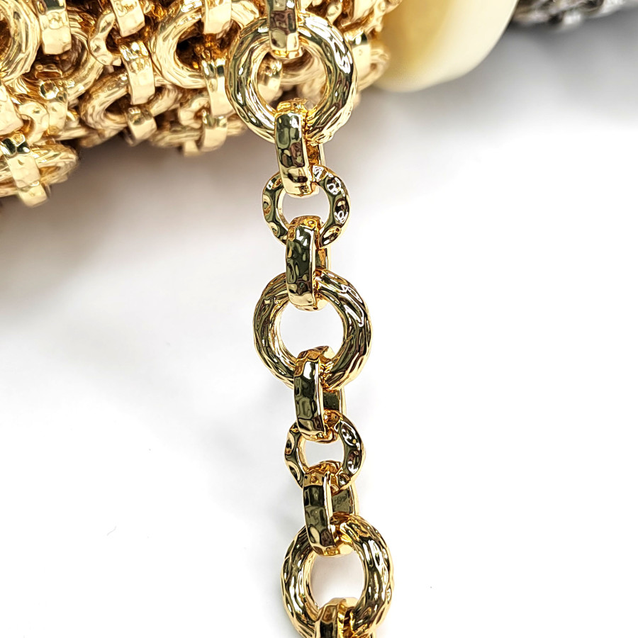 Крупная цепь 14 мм, 20 см Позолота