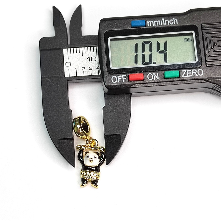 Подвеска Панда 26х10 мм, покрытие Позолота