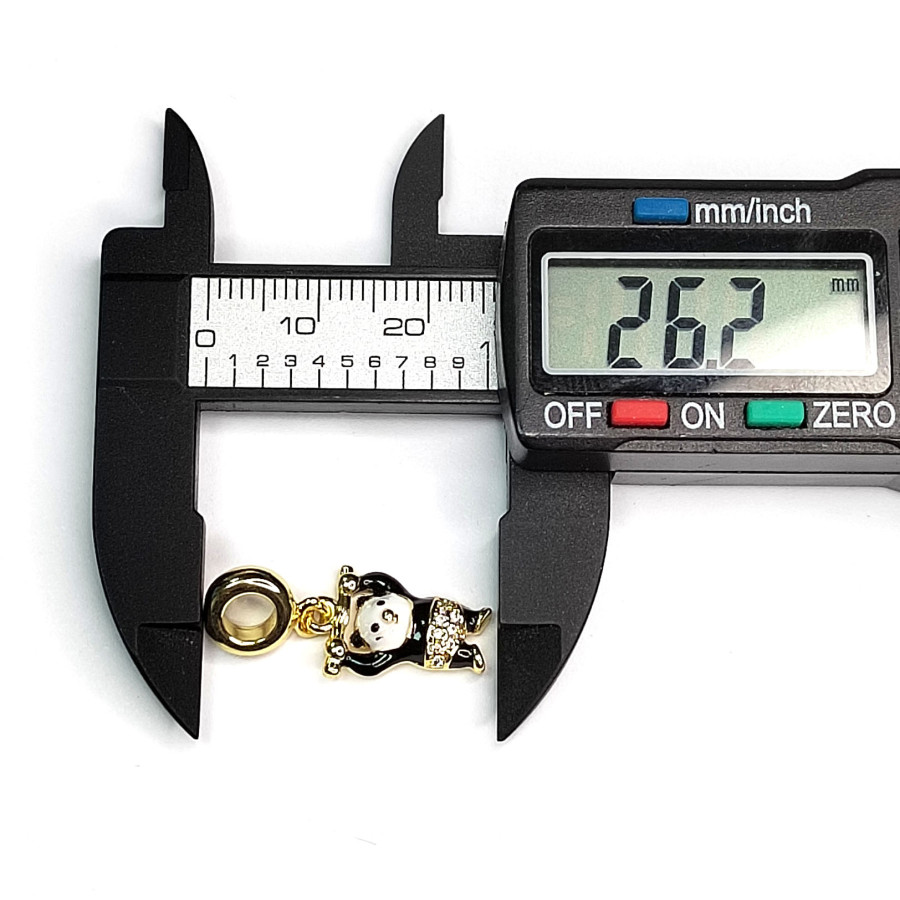 Подвеска Панда 26х10 мм, покрытие Позолота