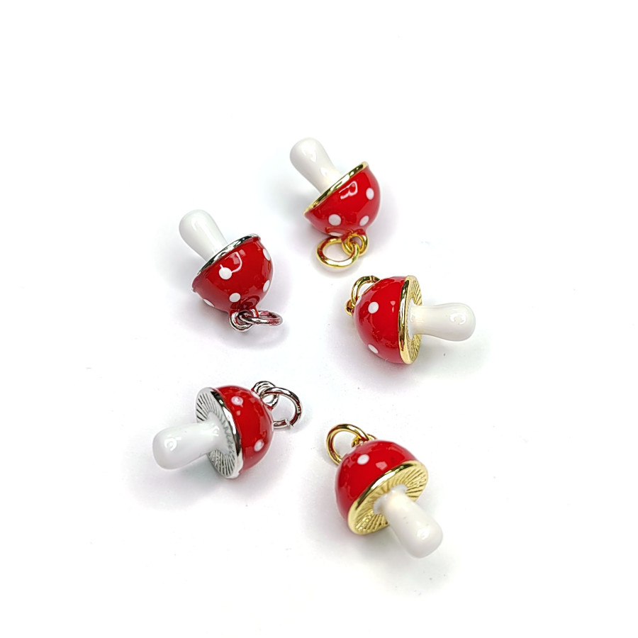 Подвеска Грибочек 14х9 мм, штука