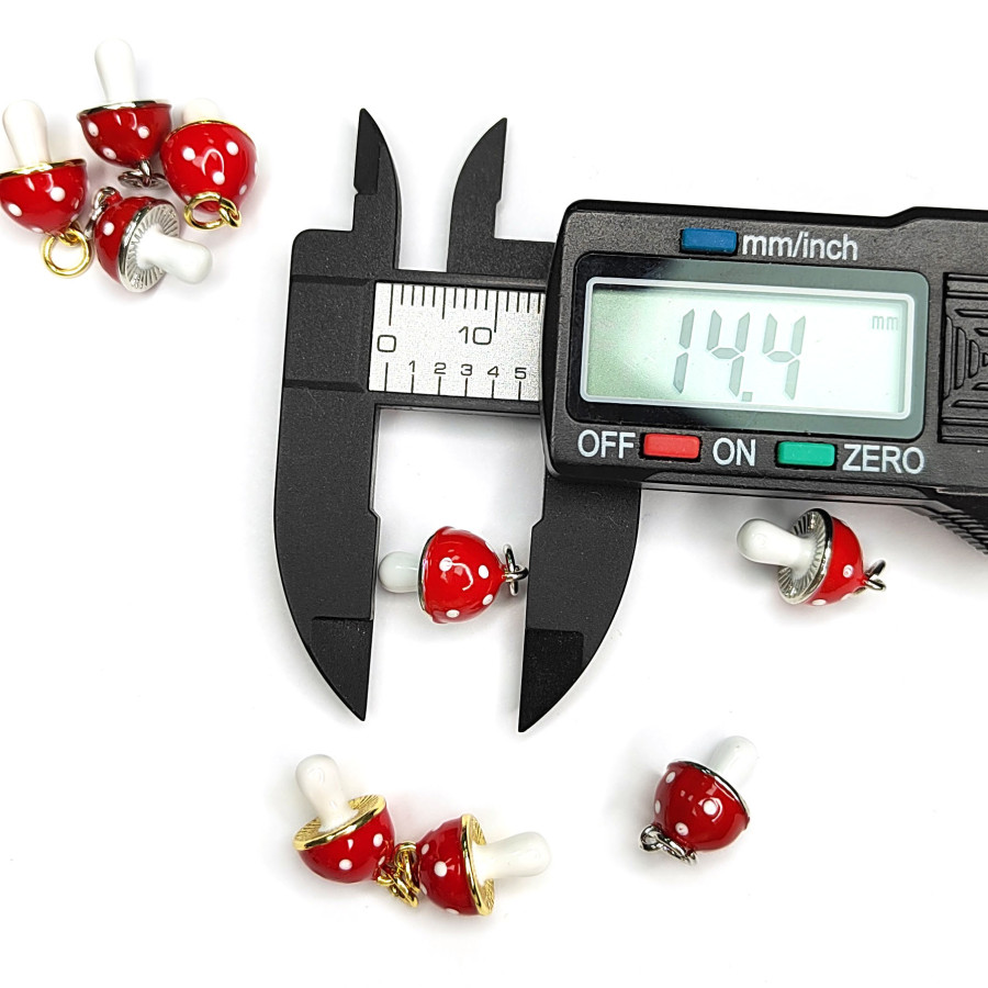 Подвеска Грибочек 14х9 мм, штука