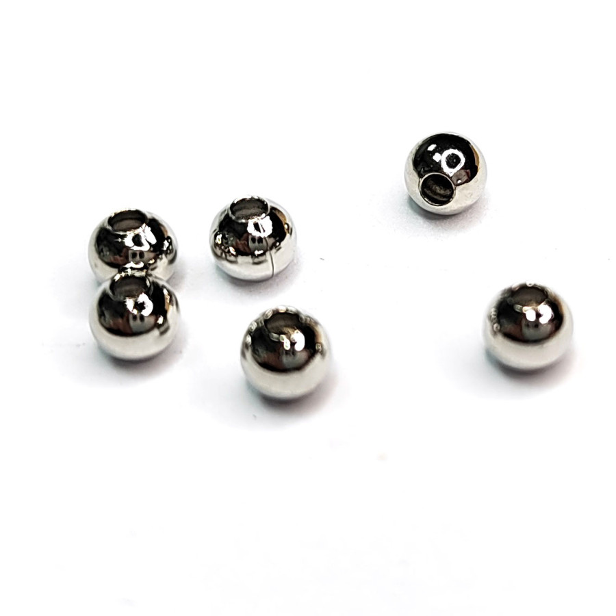 4 мм Разделительные бусины металлические круглые, 10 штук