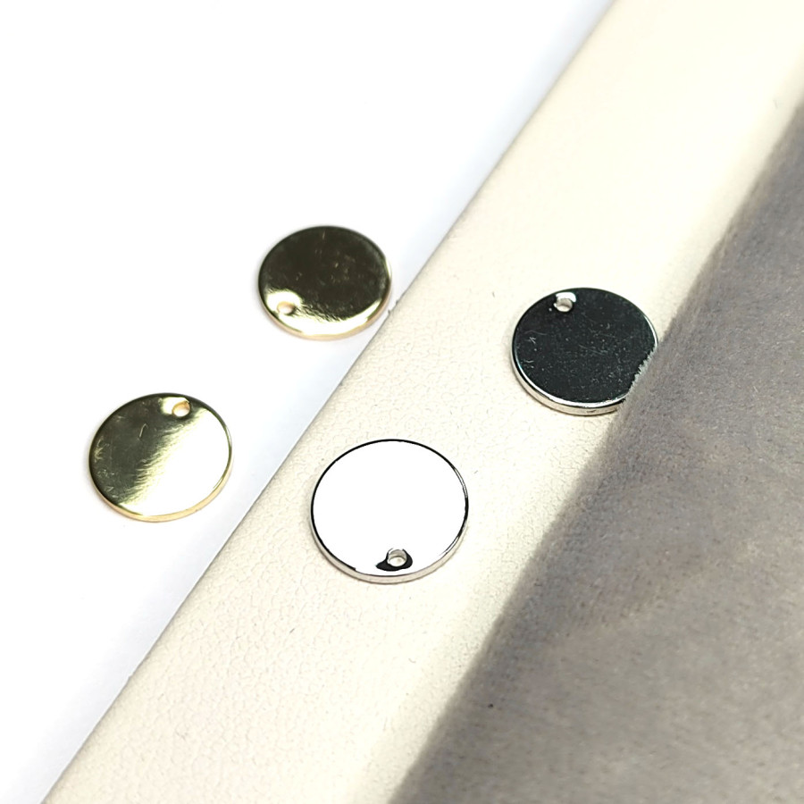 Подвеска Монетка 10х1 мм, штука