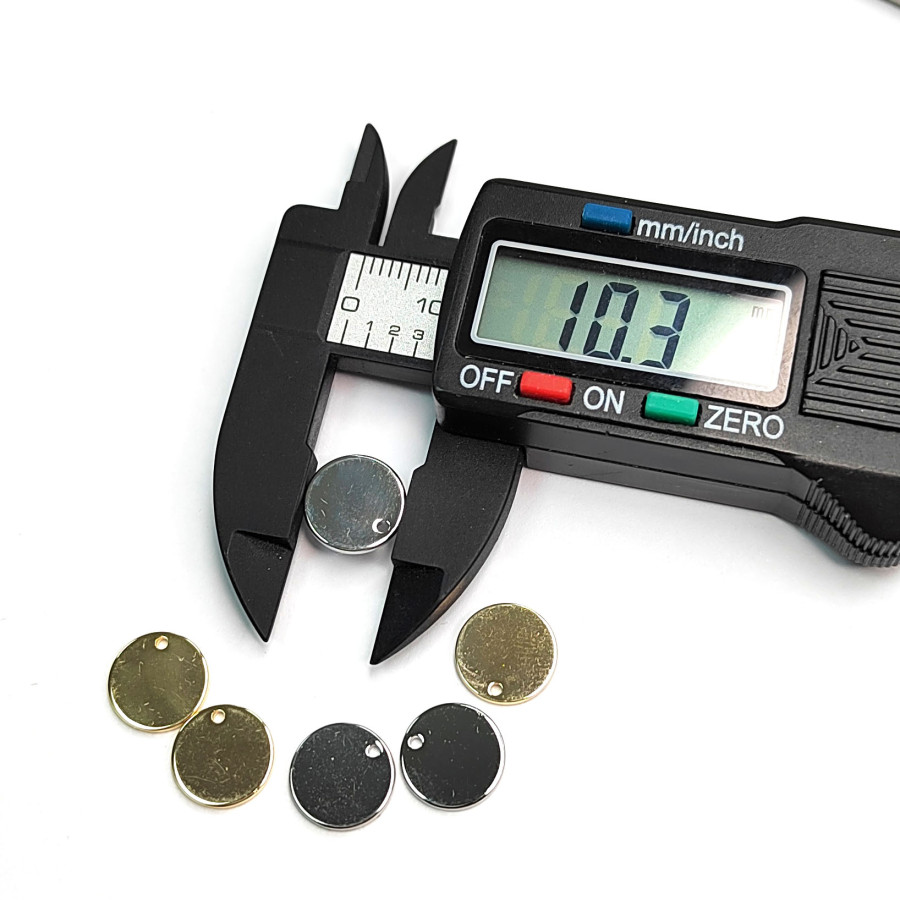 Подвеска Монетка 10х1 мм, штука