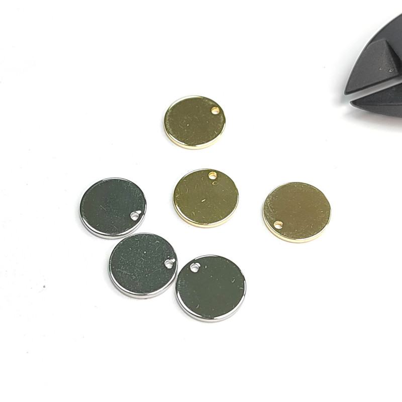 Подвеска Монетка 10х1 мм, штука