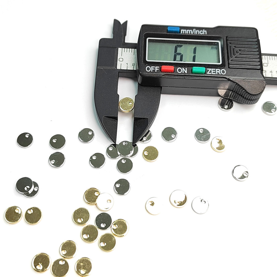 Подвеска Монетка 6х1 мм, штука