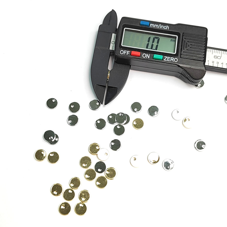 Подвеска Монетка 6х1 мм, штука