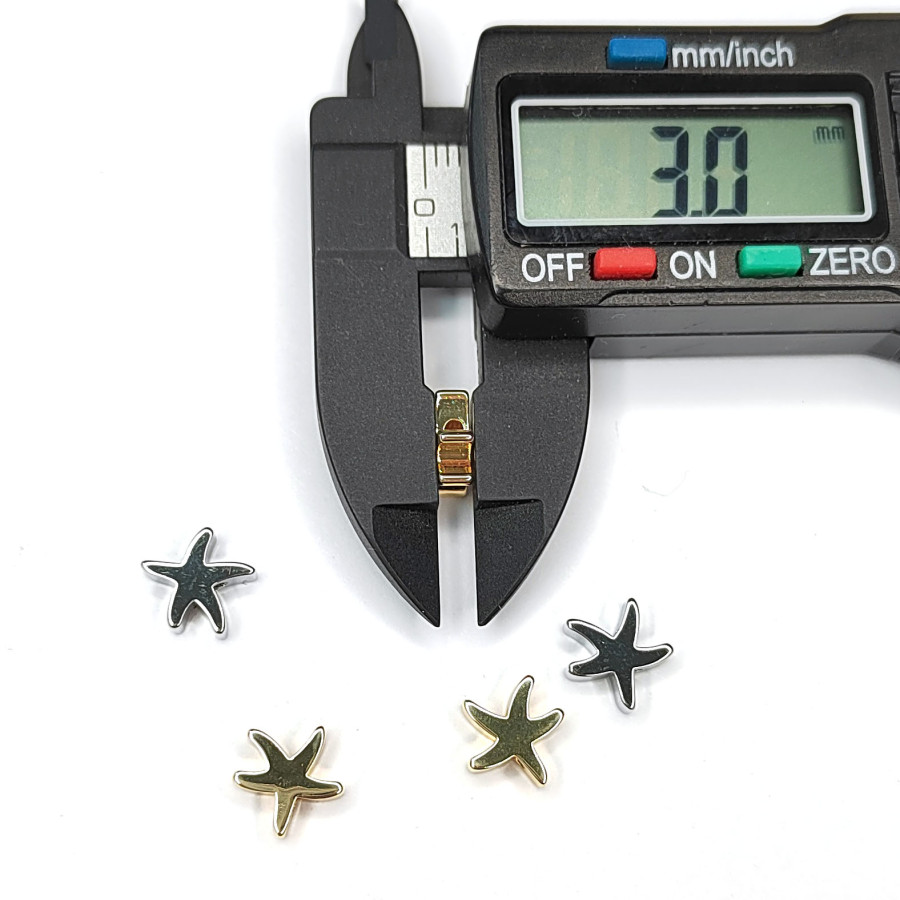 Разделительная бусина Морская звезда 9х3 мм, ШТУКА