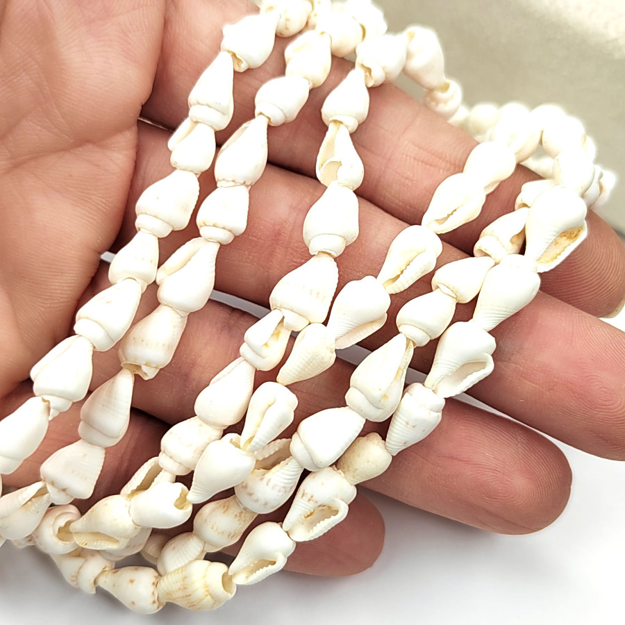Ракушка 10х6 мм, мини ракушки на нити 75 см