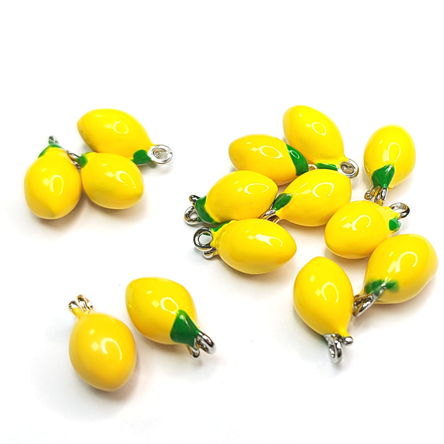 Маленькая подвеска Лимон 13х7 мм, штука