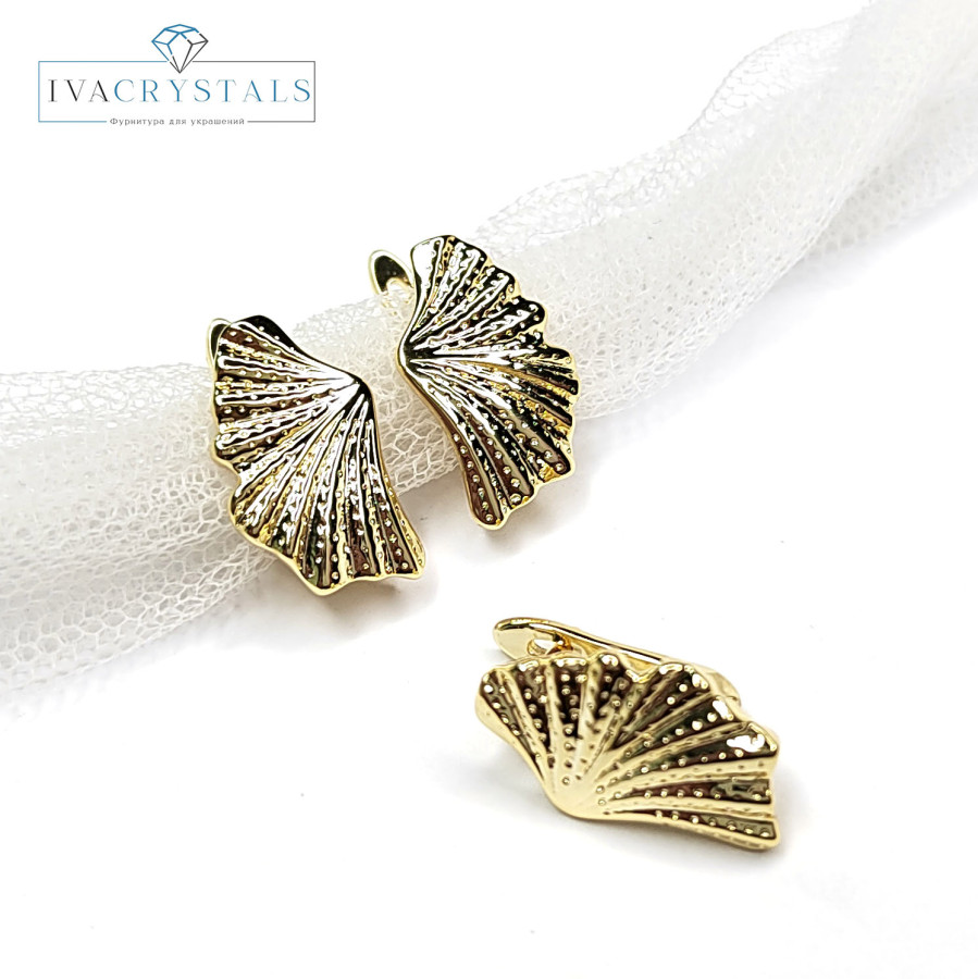 Швензы Ракушка 17х10 мм, пара покрытие Позолота