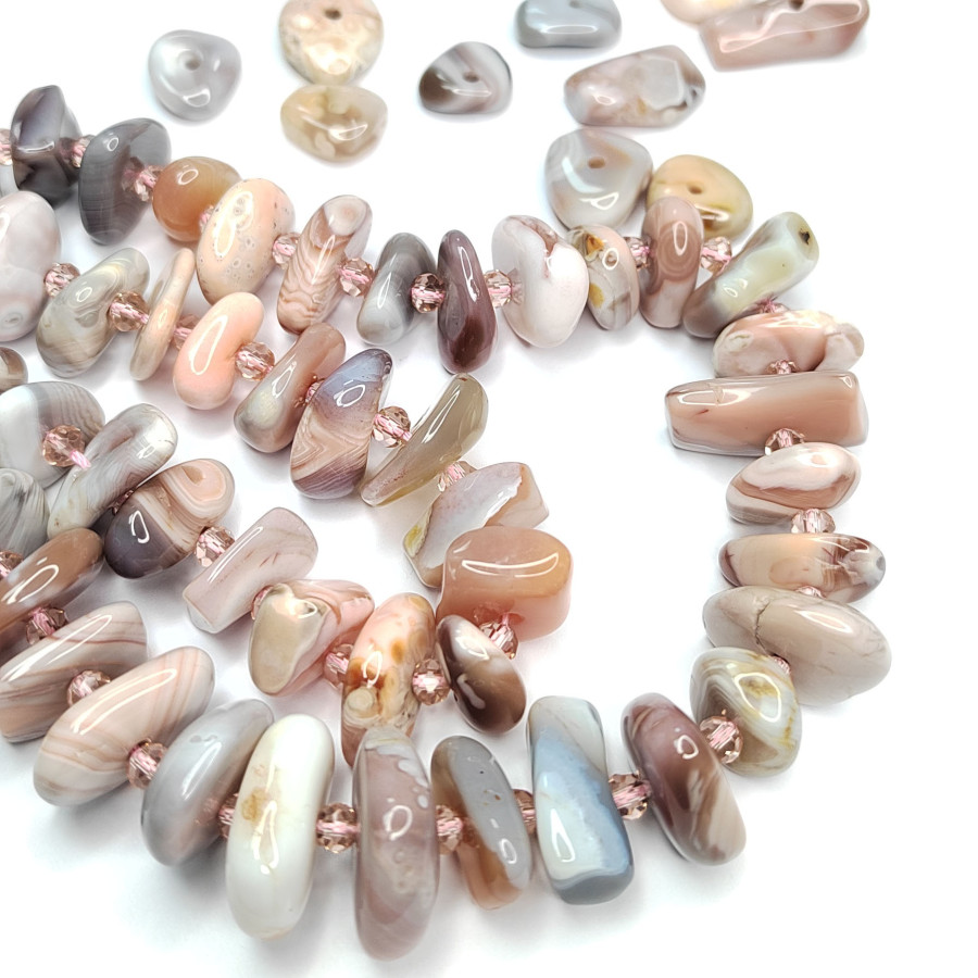 Агат ботсванский натуральный 20х12 мм, ФРИФОРМ