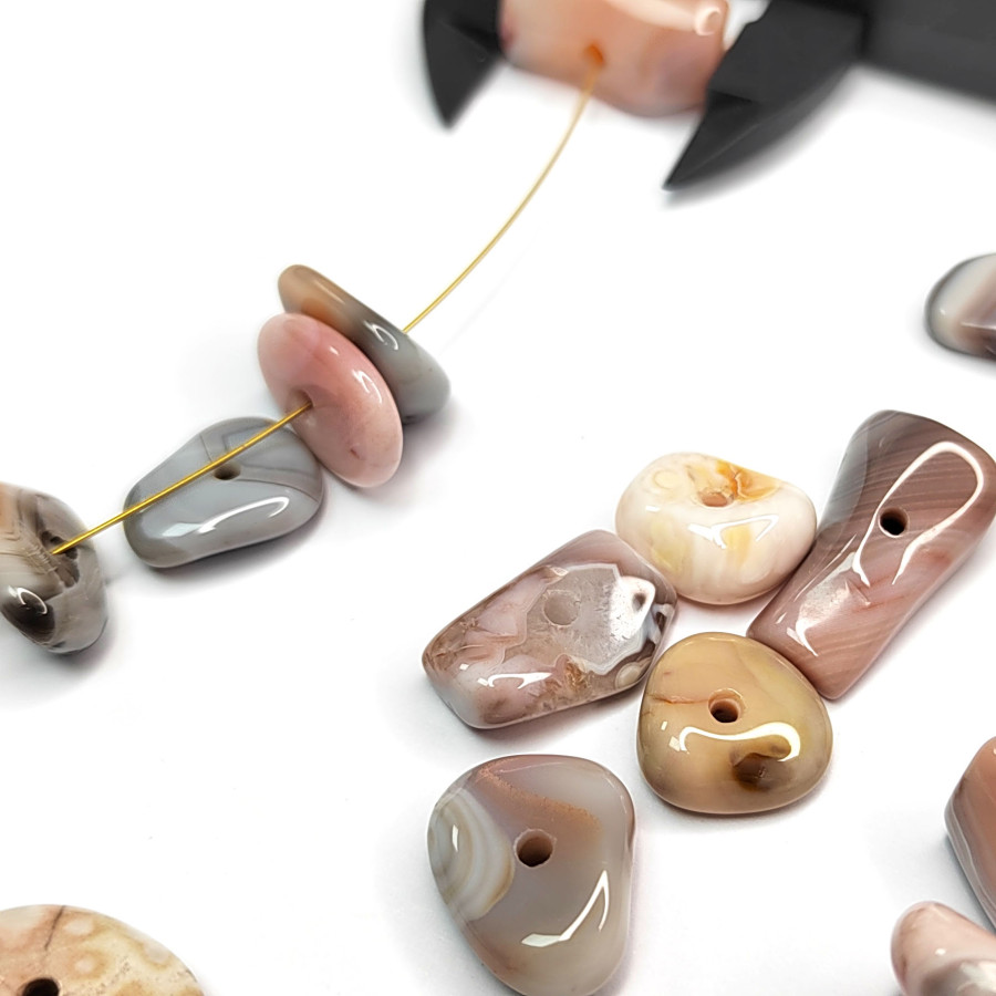 Агат ботсванский натуральный 20х12 мм, ФРИФОРМ