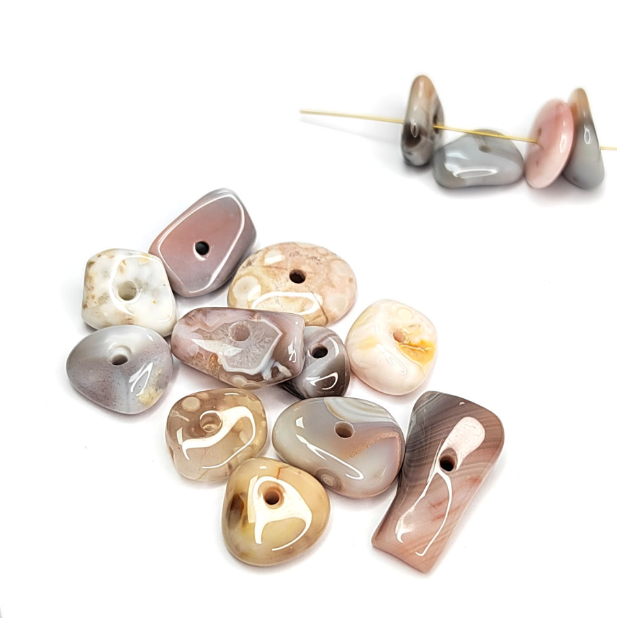 Агат ботсванский натуральный 20х12 мм, ФРИФОРМ