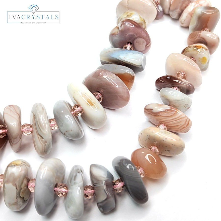 Агат ботсванский натуральный 20х12 мм, ФРИФОРМ