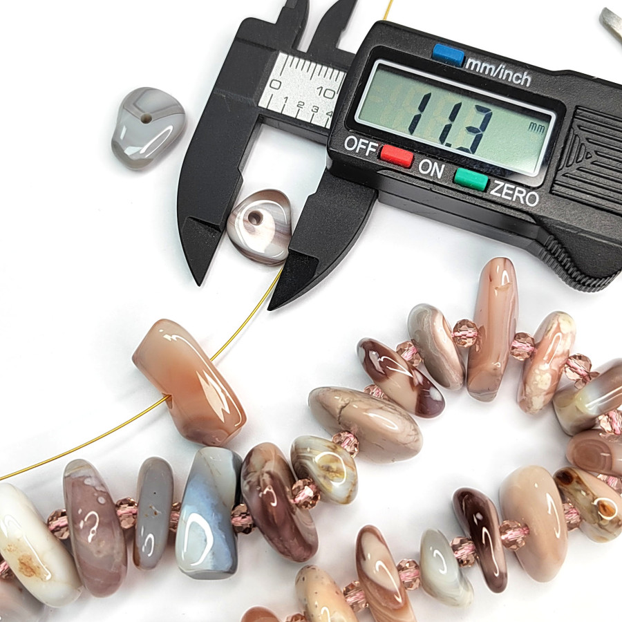 Агат ботсванский натуральный 20х12 мм, ФРИФОРМ