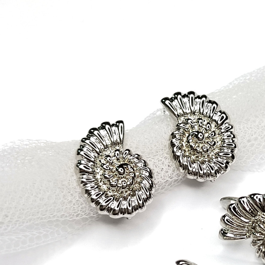 Швензы Ракушки 16,5х12 мм, покрытие Родий, пара