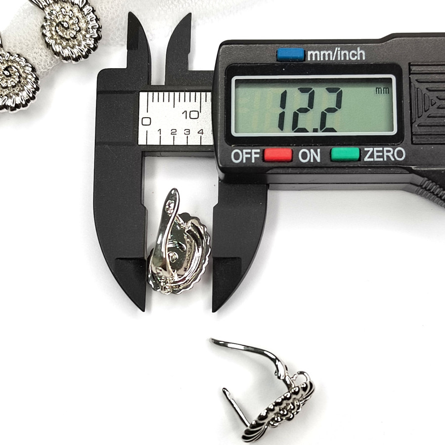 Швензы Ракушки 16,5х12 мм, покрытие Родий, пара