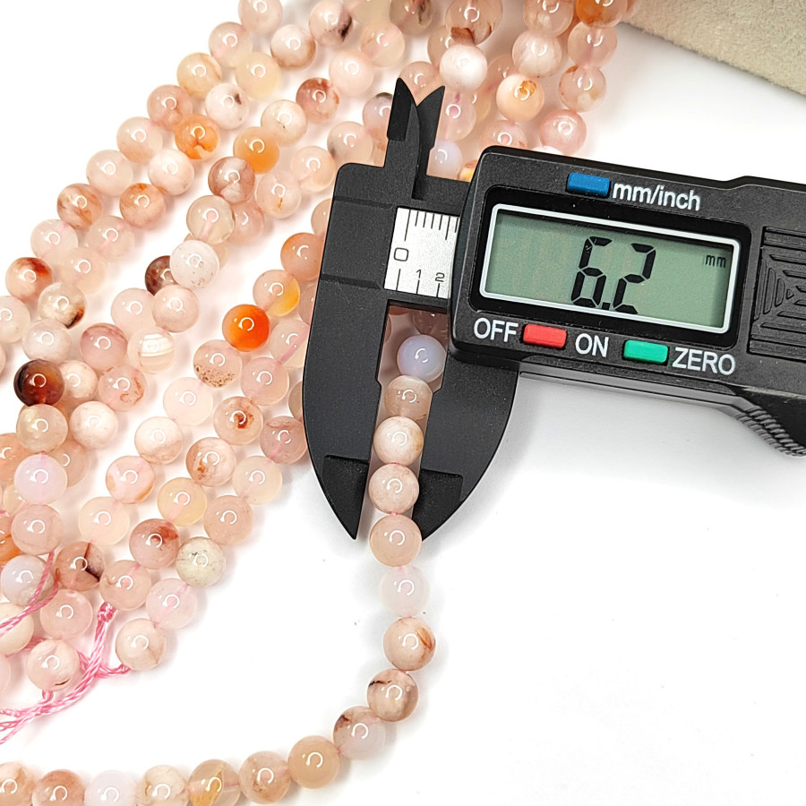 Агат натуральный Сакура 6 мм Штука