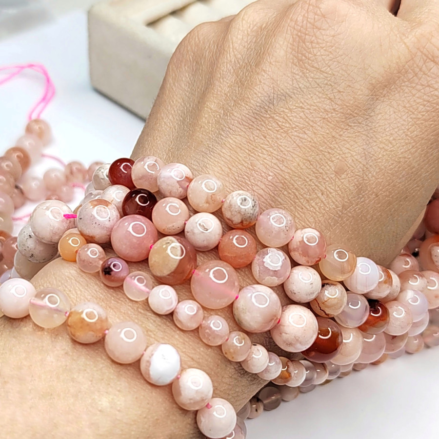 Агат натуральный Сакура 8 мм