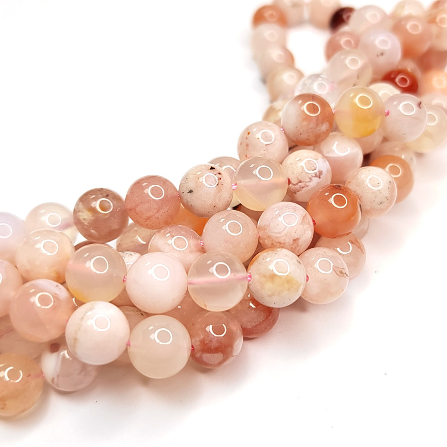 Агат натуральный Сакура 8 мм