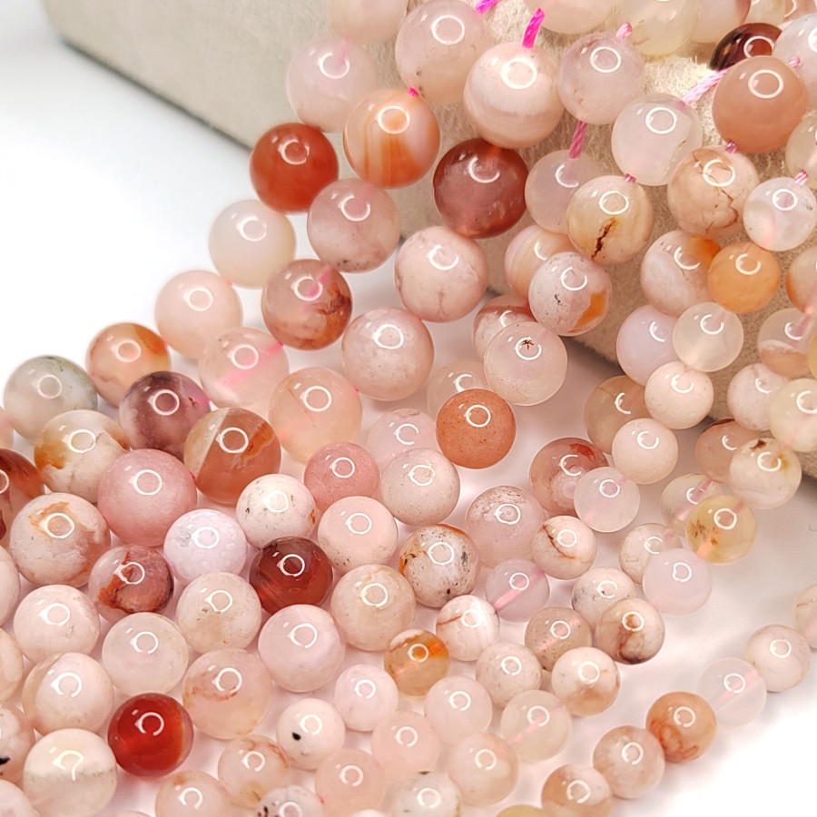 Агат натуральный Сакура 10 мм Штука