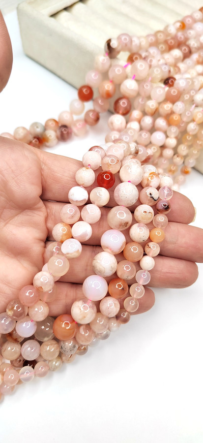 Агат натуральный Сакура 10 мм