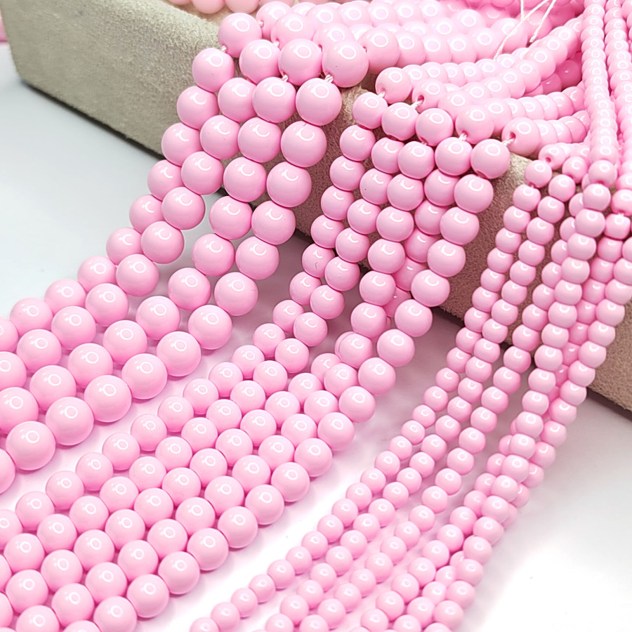 Жемчуг Майорка (стекло), цвет розовый