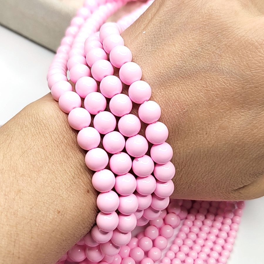 Жемчуг Майорка (стекло), цвет розовый