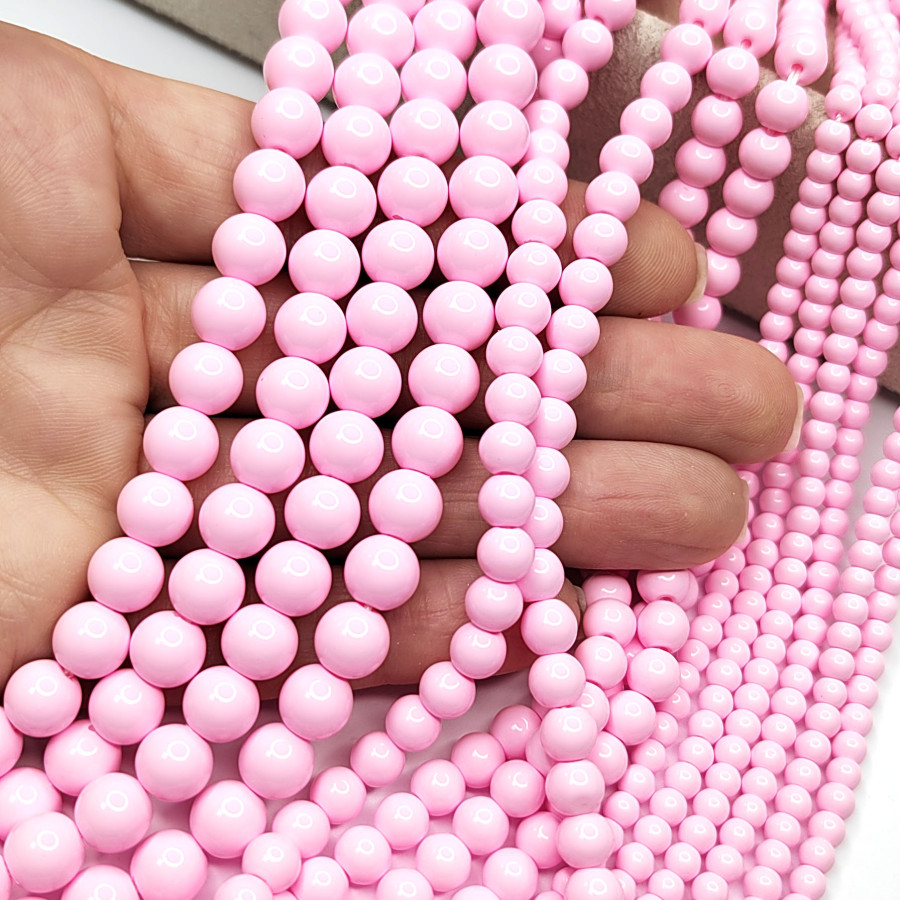 Жемчуг Майорка (стекло), цвет розовый