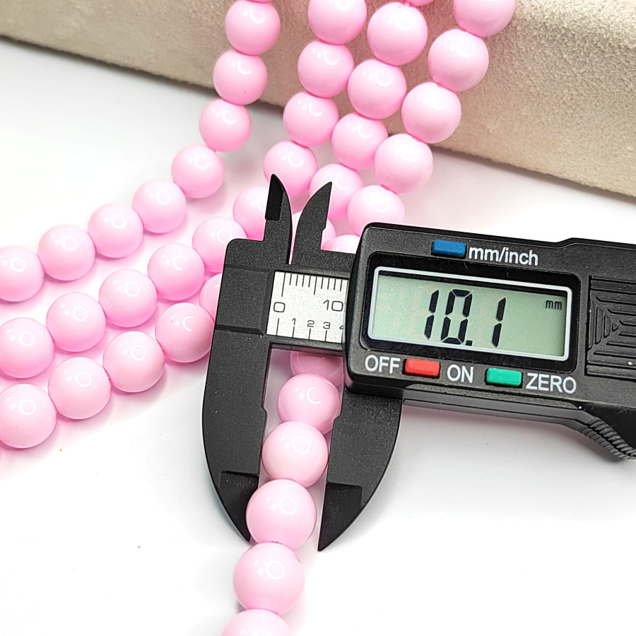 Жемчуг Майорка (стекло), цвет розовый 10 мм