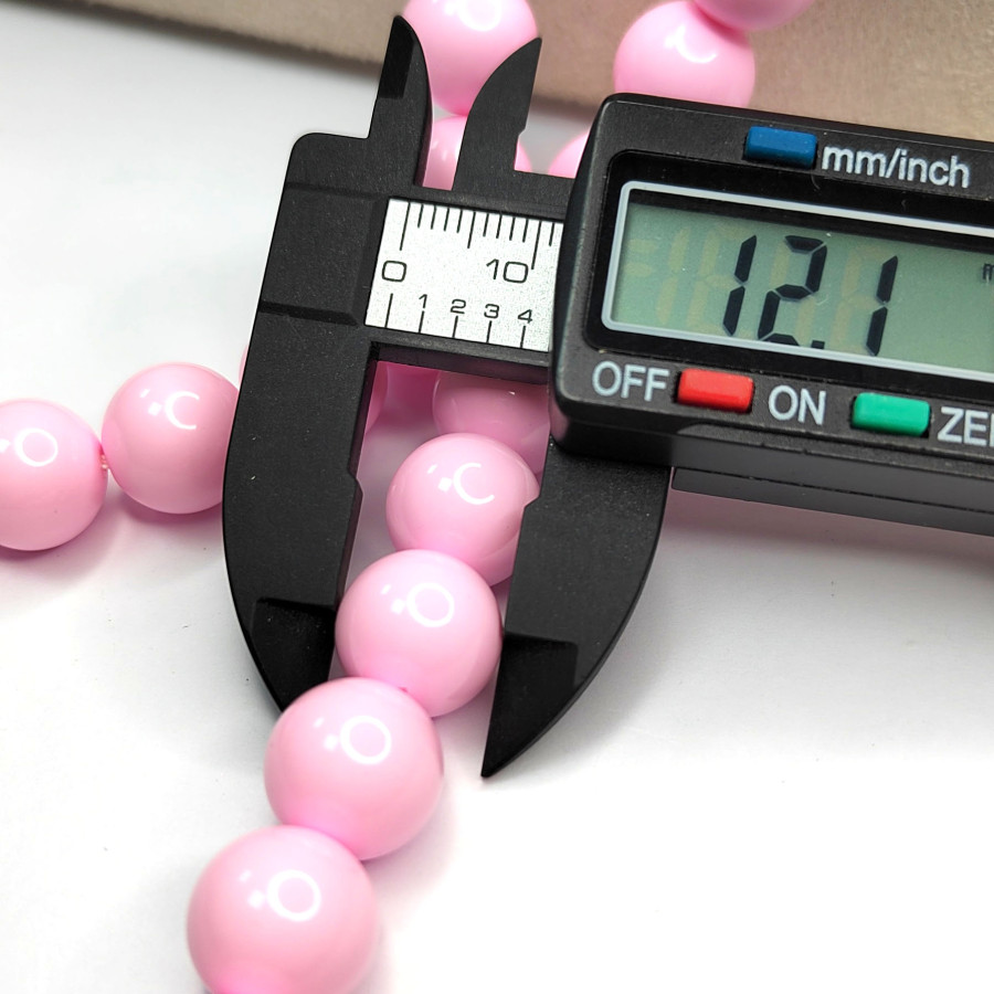 Жемчуг Майорка (стекло), цвет розовый 12 мм