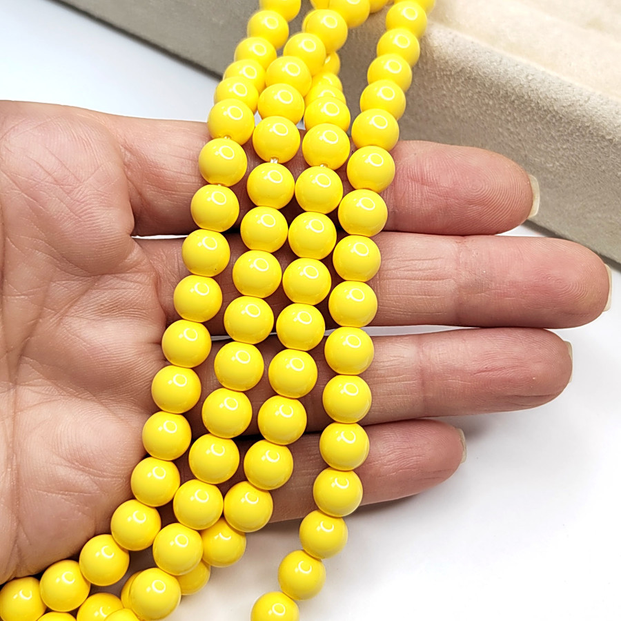 Жемчуг Майорка (стекло), цвет жёлтый