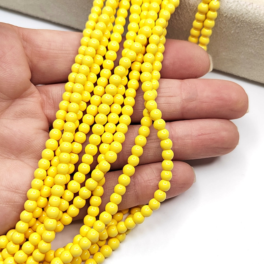 Жемчуг Майорка (стекло), цвет жёлтый