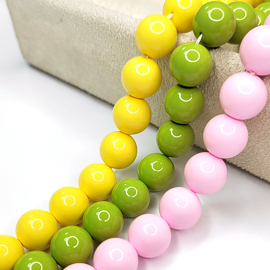 Жемчуг Майорка (стекло), цвет жёлтый