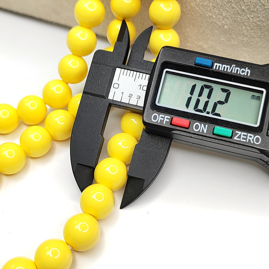 Жемчуг Майорка (стекло), цвет жёлтый 10 мм