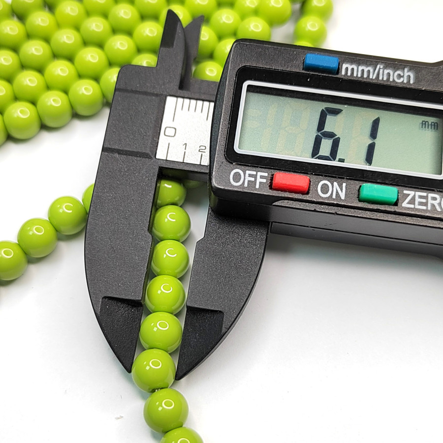 Жемчуг Майорка (стекло), цвет Светло - Зелёный 6 мм