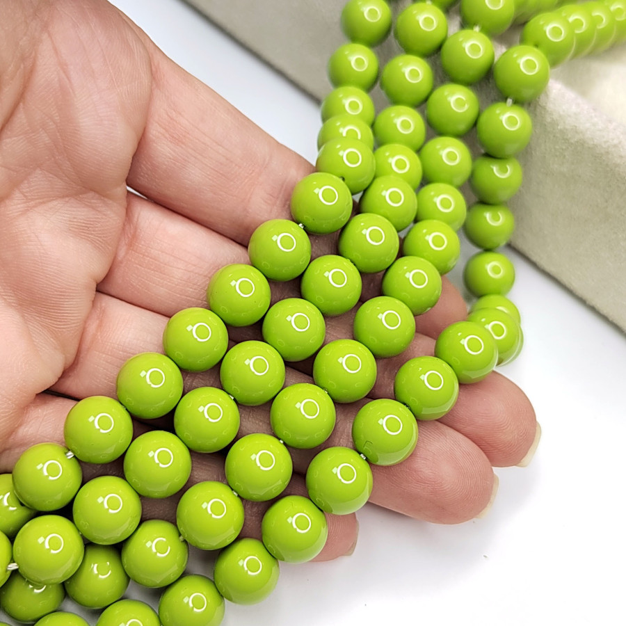 Жемчуг Майорка (стекло), цвет Светло - Зелёный