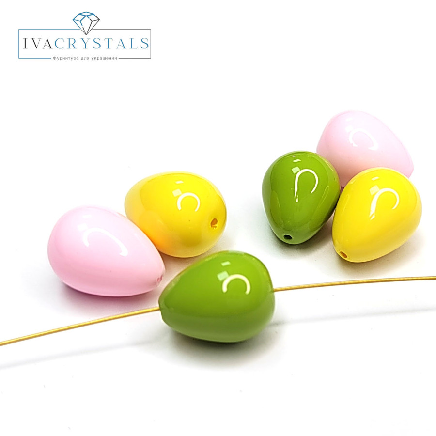 Жемчуг майорка (стекло) 12х10 мм