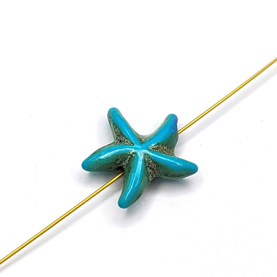 Морская звезда 14 мм, Акрил, штука Бирюзовая