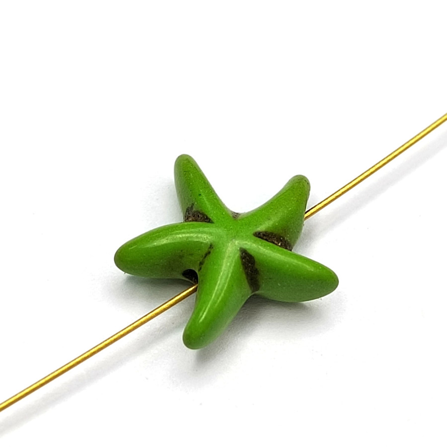 Морская звезда 14 мм, Акрил, штука Зелёная