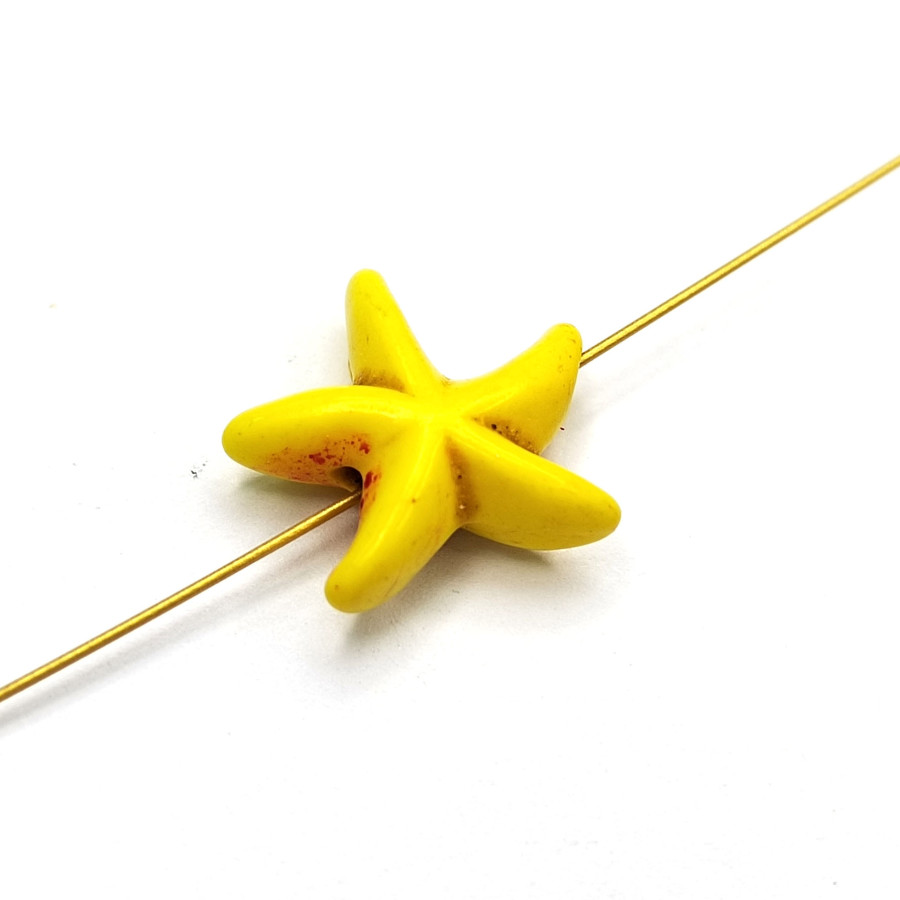 Морская звезда 14 мм, Акрил, штука Жёлтая