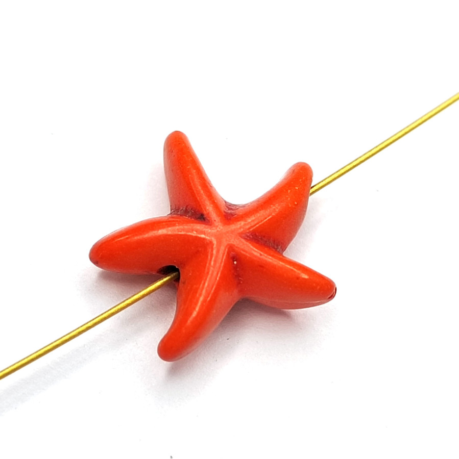 Морская звезда 14 мм, Акрил, штука Оранжевая