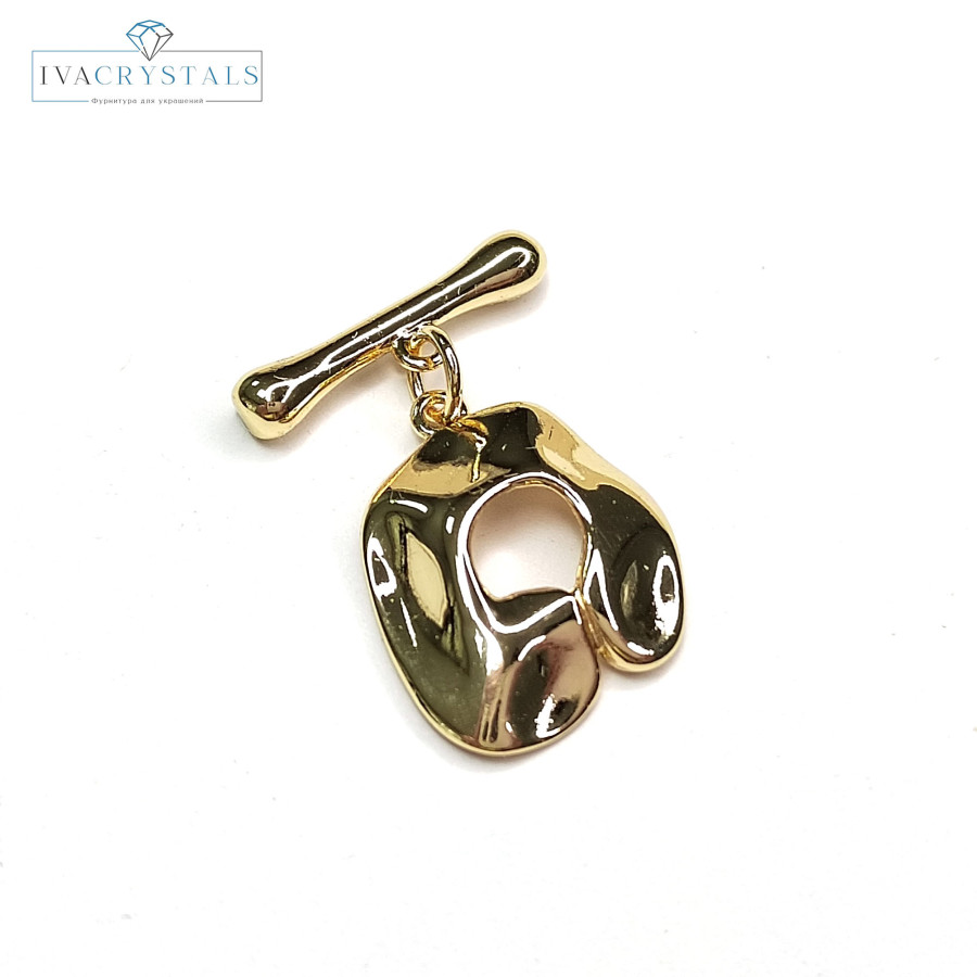 Тогл 19 мм, палочка 15 мм, штука покрытие Позолота