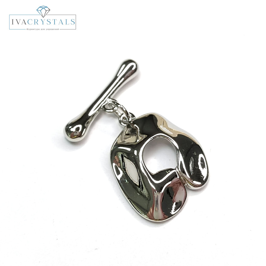 Тогл 19 мм, палочка 15 мм, штука покрытие Родий