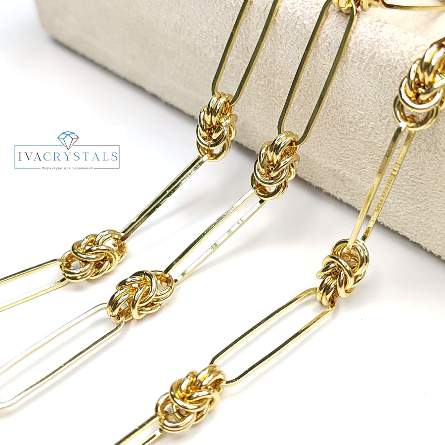 25х6 мм Цепь крупная, 20 см Позолота