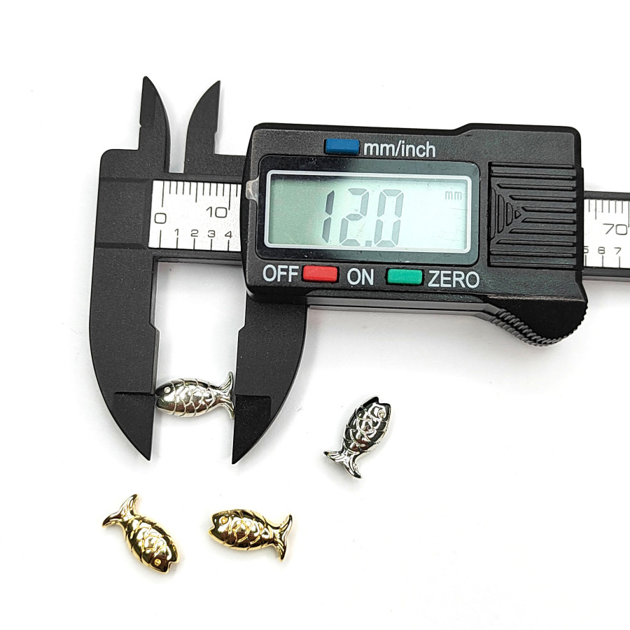 Разделительная бусина Рыбка 12х7 мм, ШТУКА